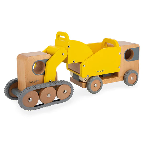 Janod Dump Truck and Bulldozer