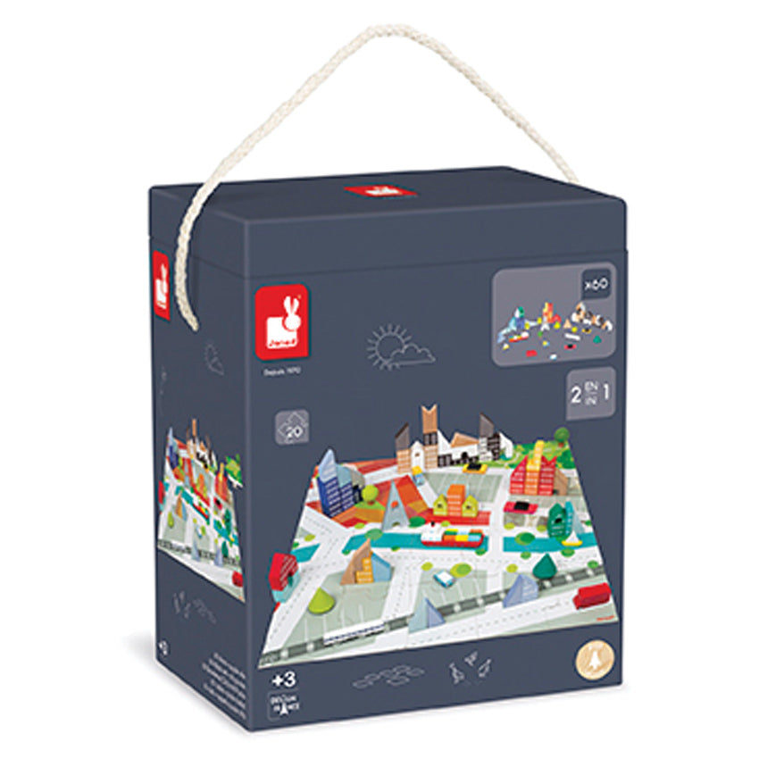 Janod - City Blocks and Puzzles Set