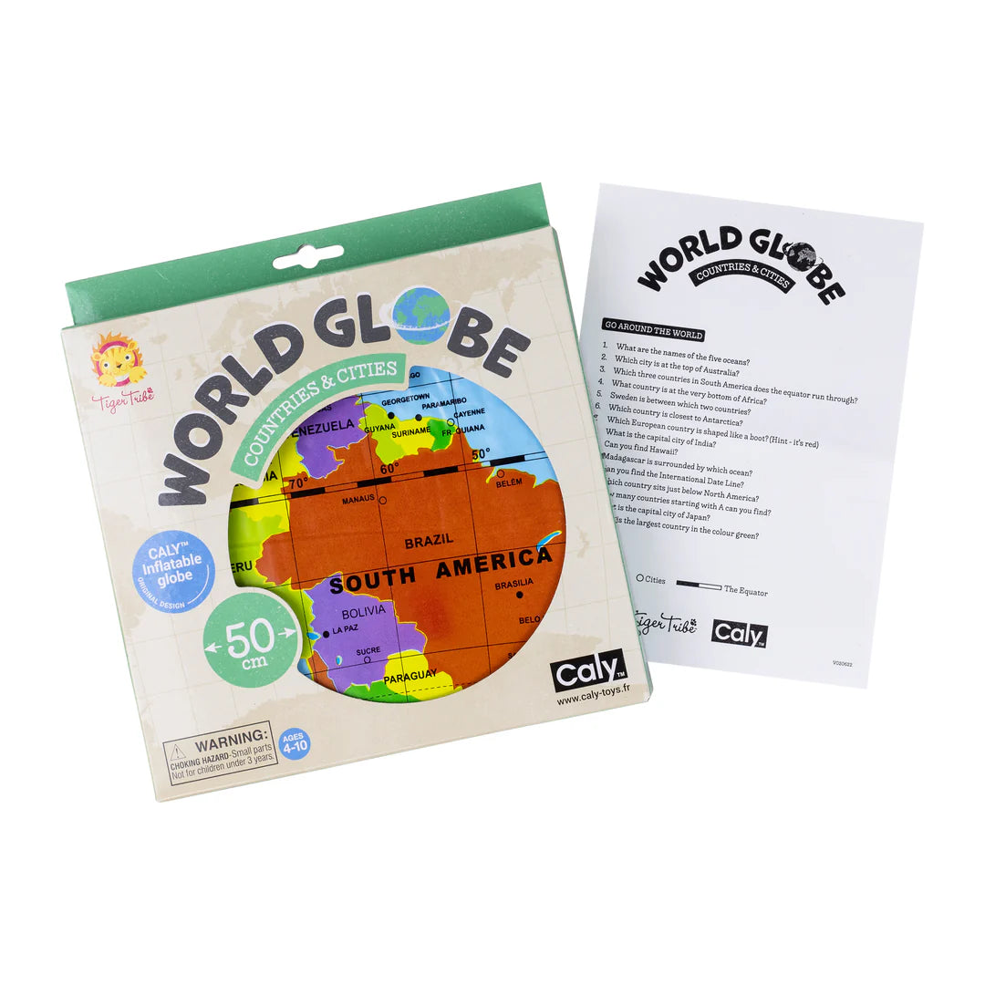 World Globe - Countries & Cities - 50cm Tiger Tribe