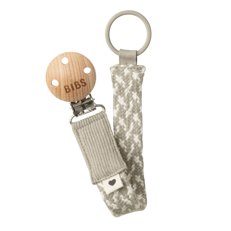BIBS Pacifier Clip - Sand/Ivory