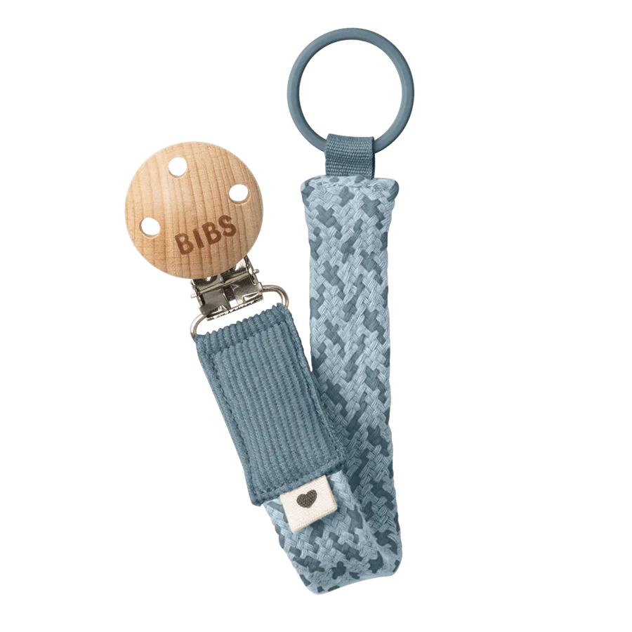 BIBS Pacifier Clip - Petrol/Baby Blue