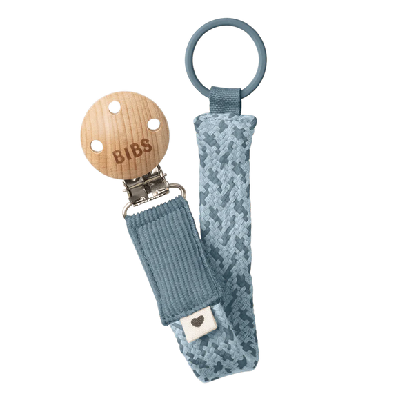 BIBS Pacifier Clip - Petrol/Baby Blue