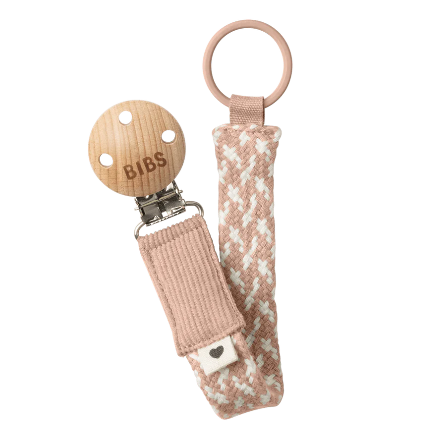 BIBS Pacifier Clip - Blush/Ivory