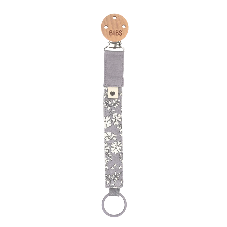 BIBS x Liberty Pacifier Clip - Capel Fossil Grey