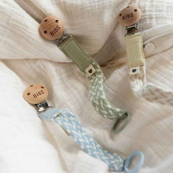 BIBS Pacifier Clip - Blush/Ivory