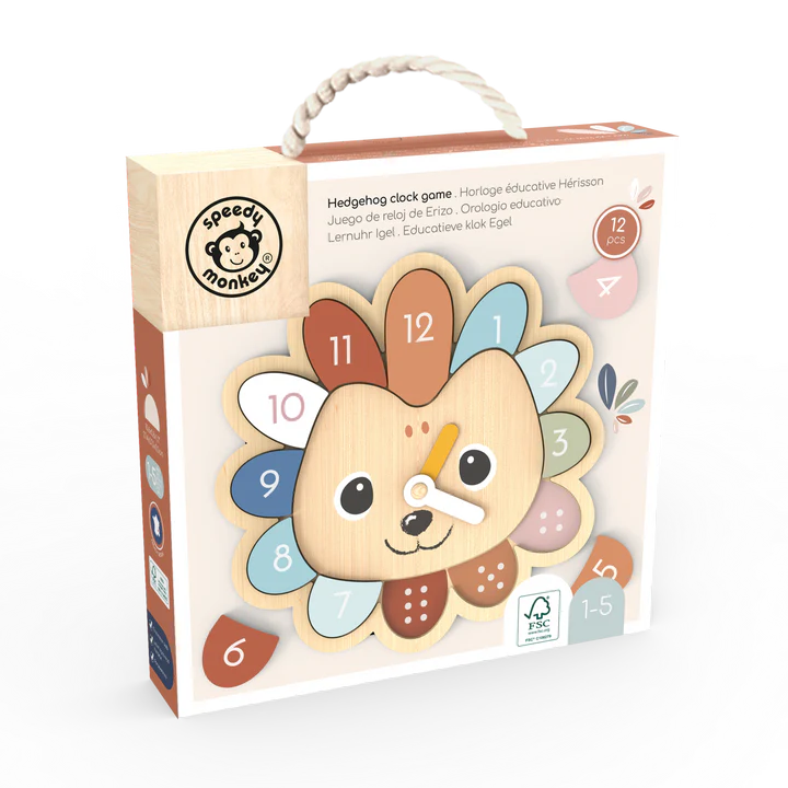 Speedy Monkey Educational Clock - Hedgehog Game