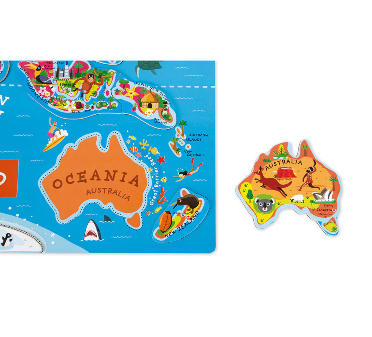 Janod - Magnetic World Map Puzzle