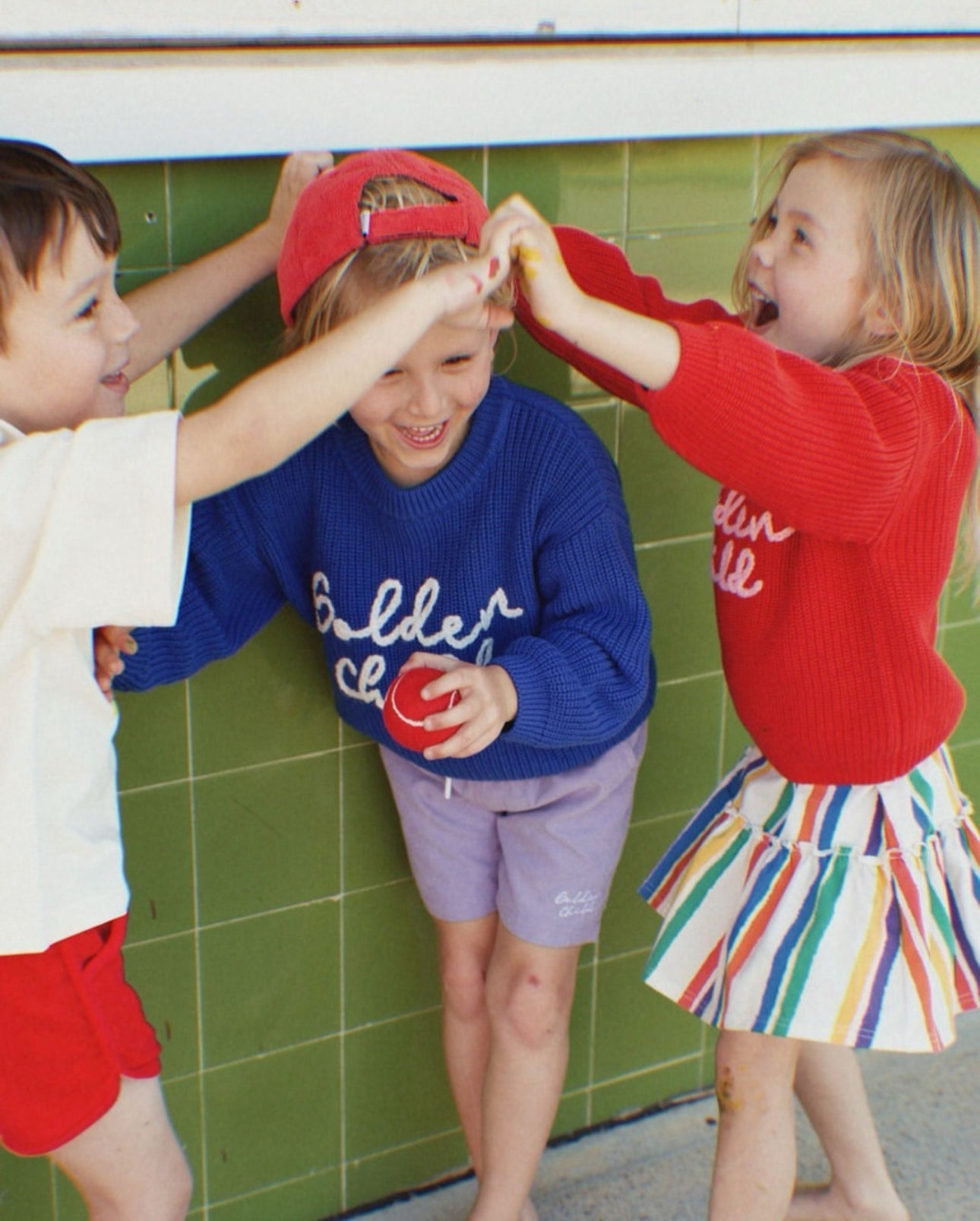 The Golden Child Knit Sweater - Electric