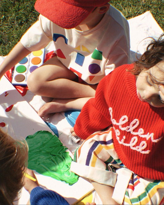 The Golden Child Knit Sweater - Racer Red