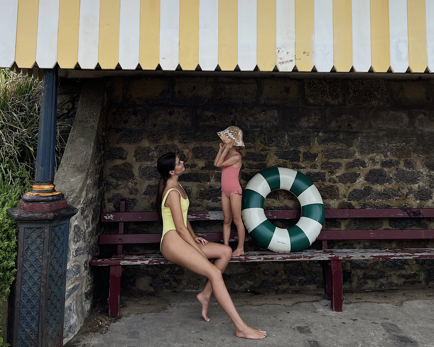 Petites Pommes Swim Ring Oxford Green