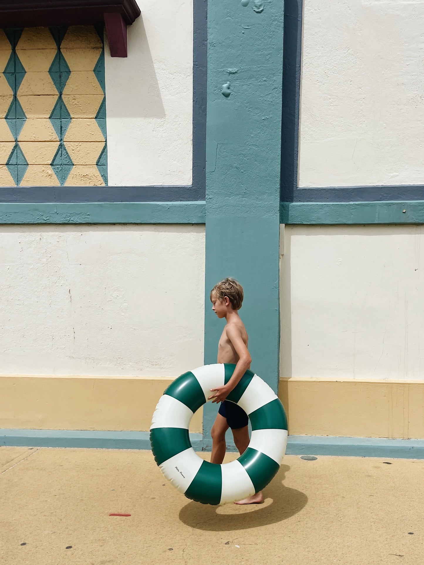 Petites Pommes Swim Ring Oxford Green