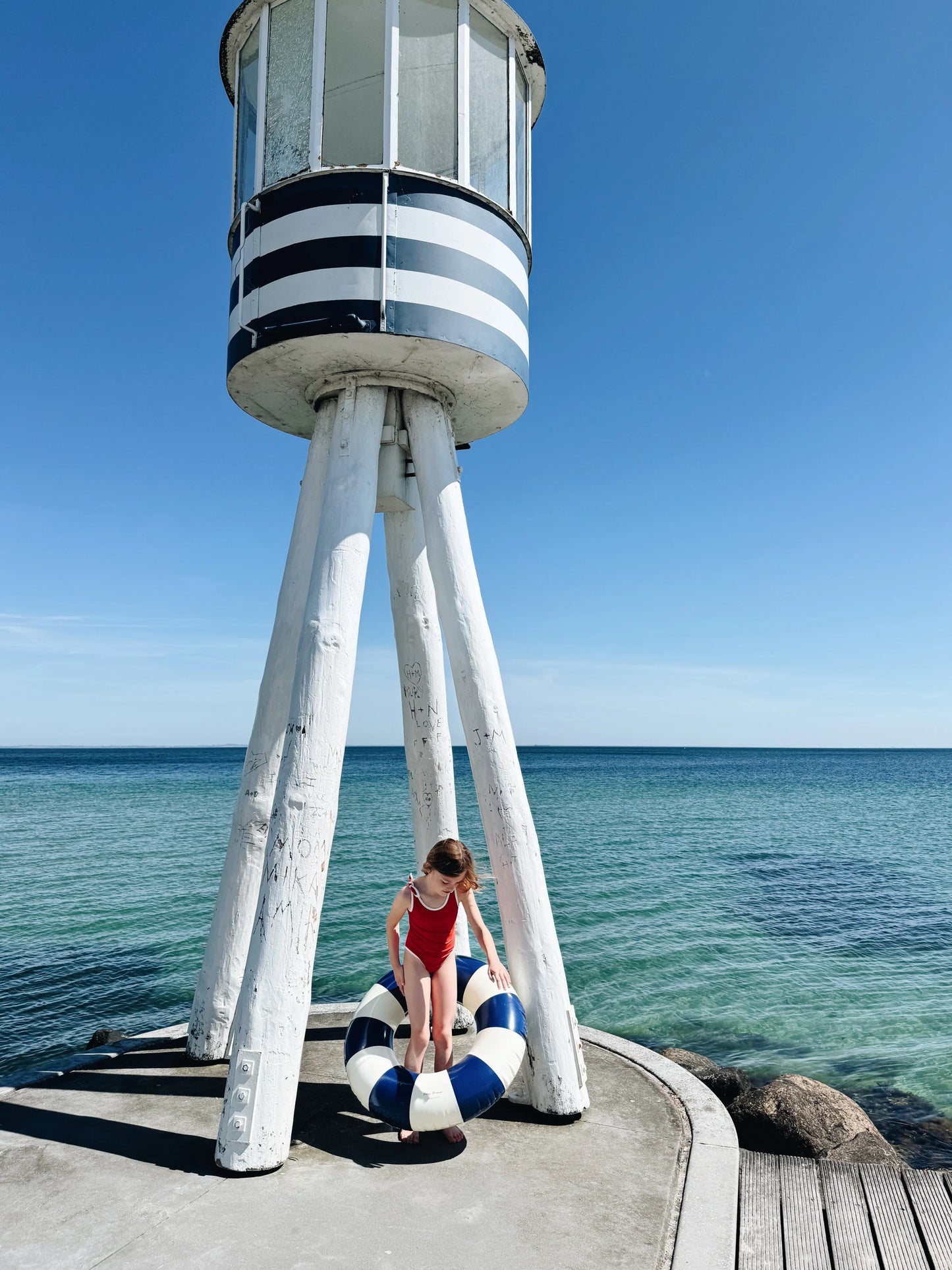 Petites Pommes Swim Ring Cannes Blue