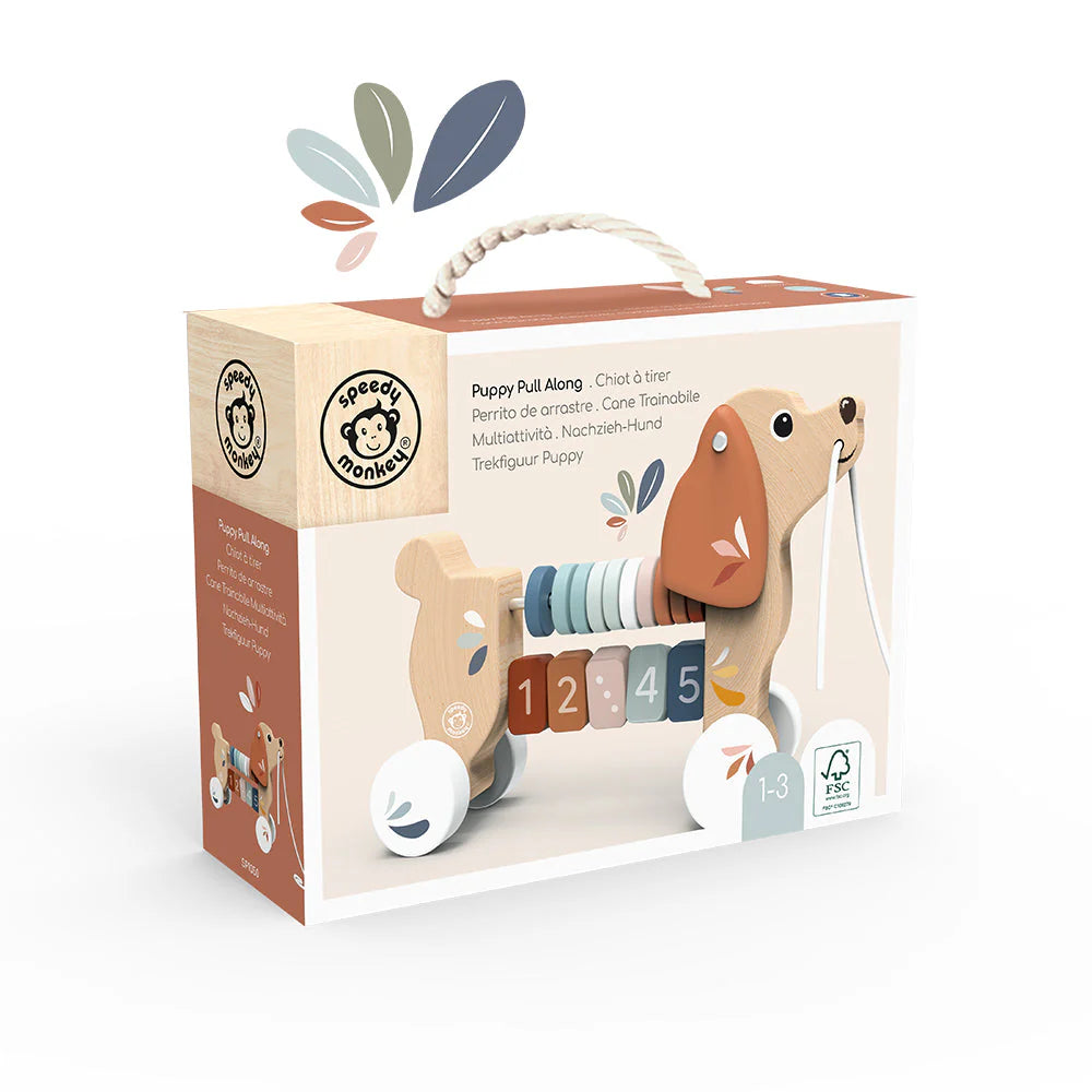 Speedy Monkey Puppy Pull Along