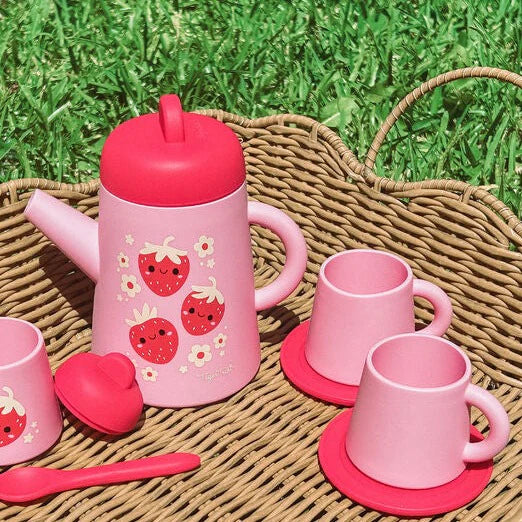 TigerTribe - Silicone Tea Set - Strawberry Patch
