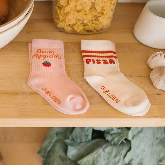 Golden Children Buon Appetito Socks Pink Parfait