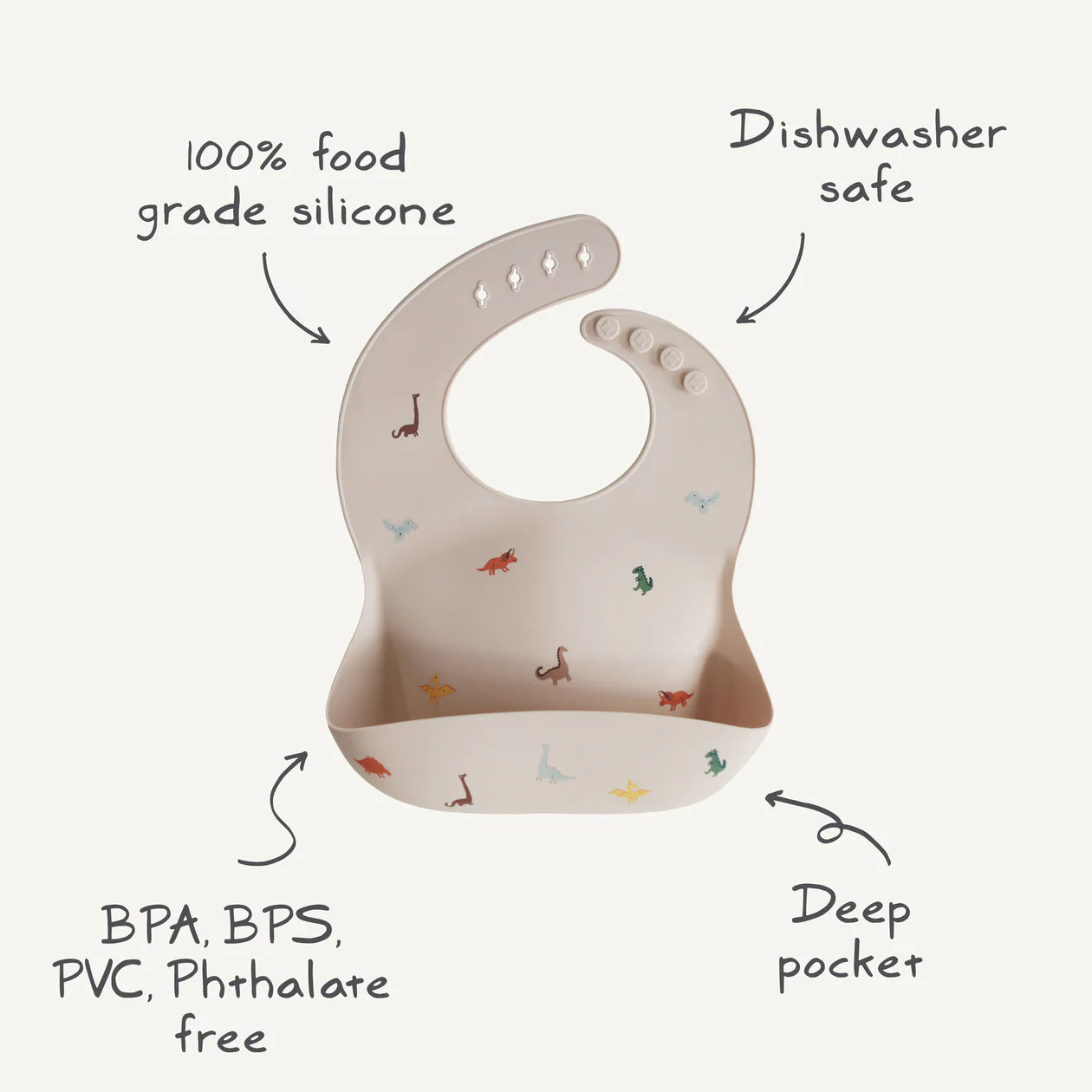 Mushie Silicone Baby Bib - Tradewinds