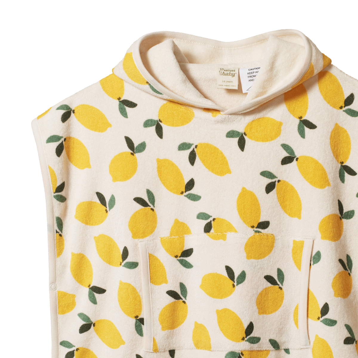 Nature Baby Lemon Terry Poncho Towel