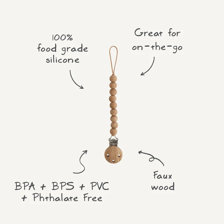 Mushie Silicone Pacifier Clip