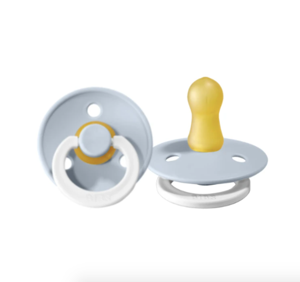 BIBS Dummies Twin Pack - Night Glow - Baby Blue