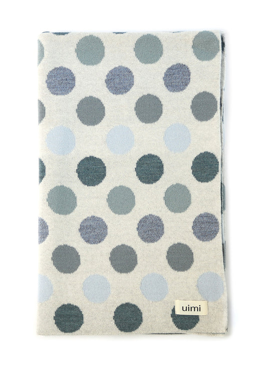 UIMI | Dotty Merino Wool Blanket - Cornflower