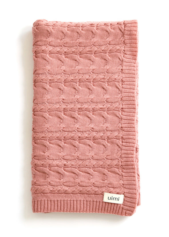 UIMI | Valentina Merino Wool Blanket - Salmon